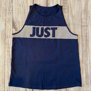 Nike Just Do It Navy and White Tank Top.  Size Large. EUC.